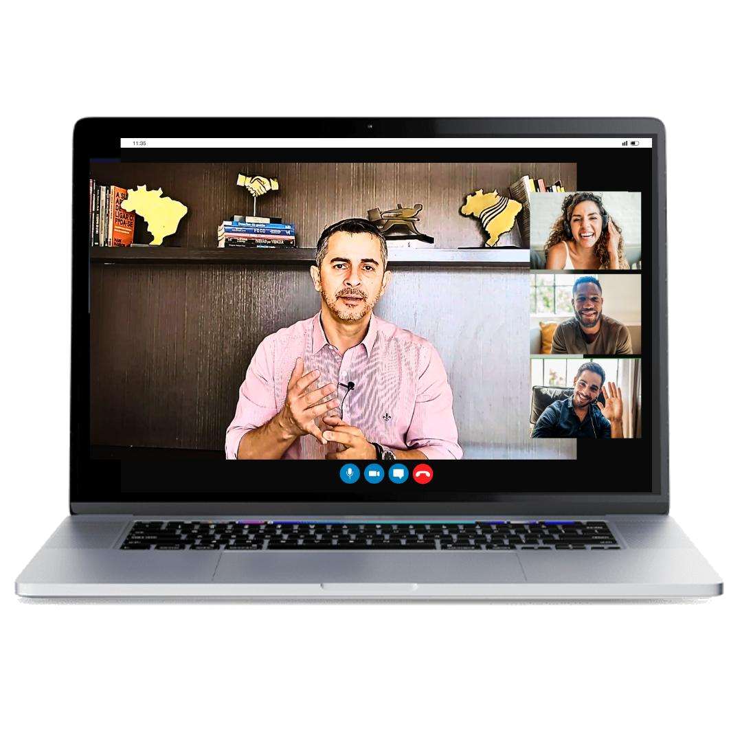 Reunião de Implantação ao vivo pelo Zoom — Itallo e uma turma de donos de empresa